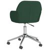 vidaXL Chaises pivotantes &agrave; manger lot de 2 vert fonc&eacute; tissu