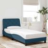 vidaXL Cadre de lit avec LED sans matelas bleu 80x200 cm velours