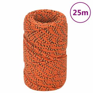 vidaXL Corde de bateau Orange 2 mm 25 m Polypropyl&egrave;ne