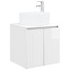 vidaXL Meuble de lavabo mural Blanc brillant 49,5 x 44,5 x 65,5 cm