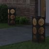 vidaXL Lumi&egrave;re de chemin LED solaire 2 pcs Noir Acier lamin&eacute; &agrave; froid