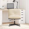 vidaXL Chaise pivotante de bureau Cr&egrave;me Tissu