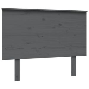 vidaXL T&ecirc;te de lit Gris 104x6x82,5 cm Bois massif de pin
