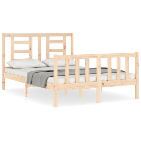 vidaXL Cadre de lit sans matelas 140x200 cm bois massif de pin