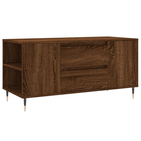 vidaXL Table basse ch&ecirc;ne marron 102x44,5x50 cm bois d'ing&eacute;nierie