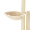 vidaXL Arbre &agrave; chat avec griffoirs en sisal Cr&egrave;me 96,5 cm