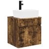vidaXL Meuble de lavabo mural Ch&ecirc;ne fum&eacute; 49 x 41 x 63 cm