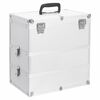 vidaXL Mallette &agrave; maquillage 37x24x40 cm Argent&eacute; Aluminium