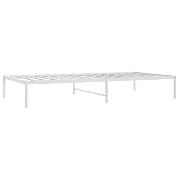 vidaXL Cadre de lit métal sans matelas blanc 100x200 cm