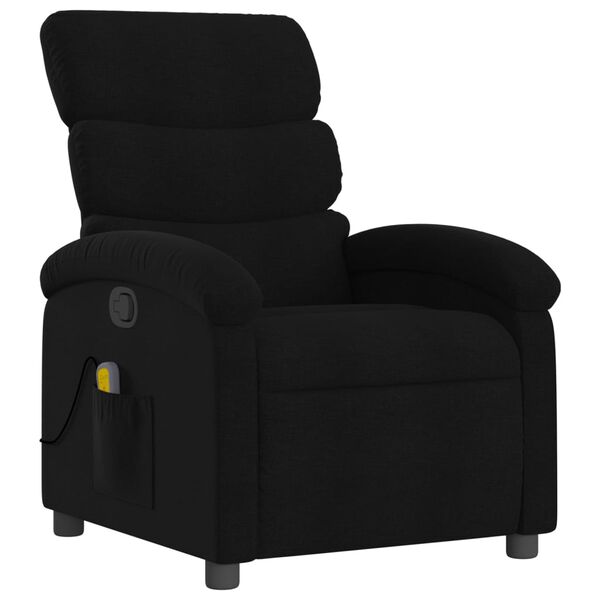 vidaXL Fauteuil de massage inclinable noir tissu