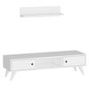 Homemania Meuble TV Aspen 130x40x35 cm Blanc