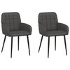 vidaXL Chaises de salle &agrave; manger 2 pcs Simili cuir Noir