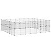 vidaXL Cage animaux de compagnie &agrave; 52 panneaux et porte Noir 245x210x70 cm