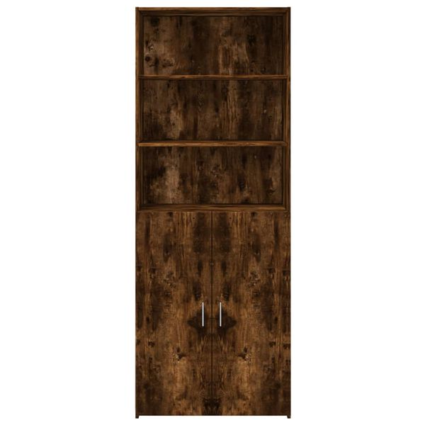 vidaXL Buffet haut ch&ecirc;ne fum&eacute; 70x42,5x185 cm bois d'ing&eacute;nierie