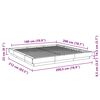vidaXL Cadre de lit sans matelas blanc 180x200 cm