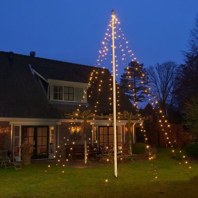 Ambiance Mât à guirlande lumineuse de Noël avec 192 LED 208 cm