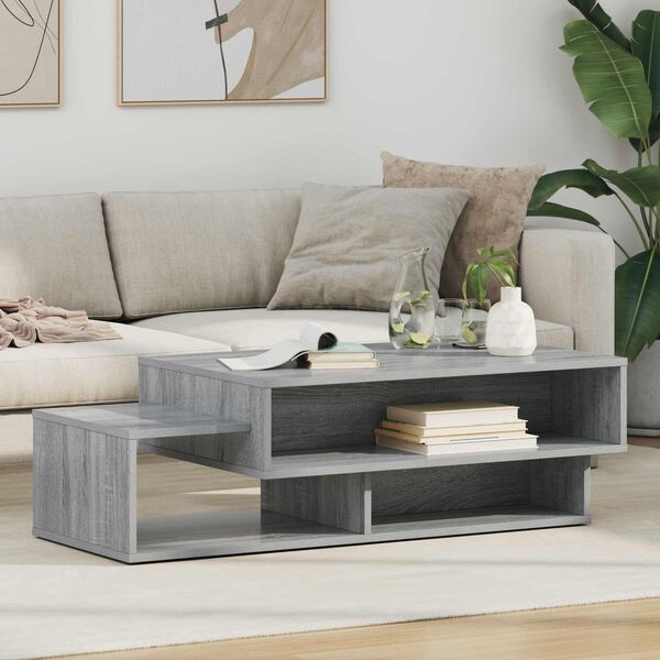 vidaXL Table basse Gris Sonoma 105 x 50 x 32,5 cm Bois d'ing&eacute;nierie