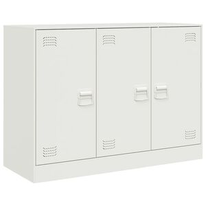 vidaXL Buffet blanc 99x39x73 cm acier
