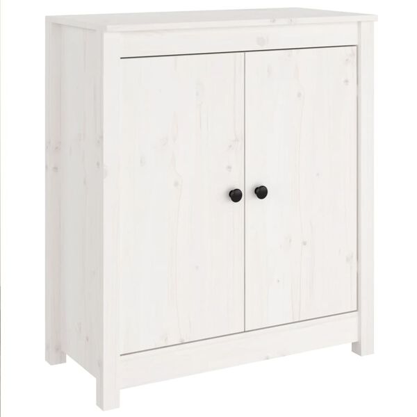 vidaXL Buffet blanc 70x35x80 cm bois massif de pin