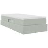 vidaXL Lit avec rangement et matelas Gris clair 100 x 200 cm Velours