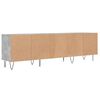 vidaXL Meuble TV gris b&eacute;ton 150x30x44,5 cm bois d'ing&eacute;nierie