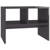 vidaXL Table d'appoint gris brillant 60x40x45 cm bois d'ing&eacute;nierie