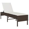 vidaXL Transat avec coussin marron 55x200x44cm r&eacute;sine tress&eacute;e