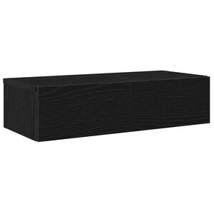 vidaXL &Eacute;tag&egrave;re murale avec tiroirs noir 60x26,5x15cm bois d'ing&eacute;nierie