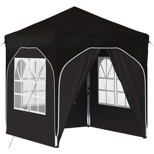 vidaXL Tente de f&ecirc;te pop-up 192 x 192 x 245 cm Noir