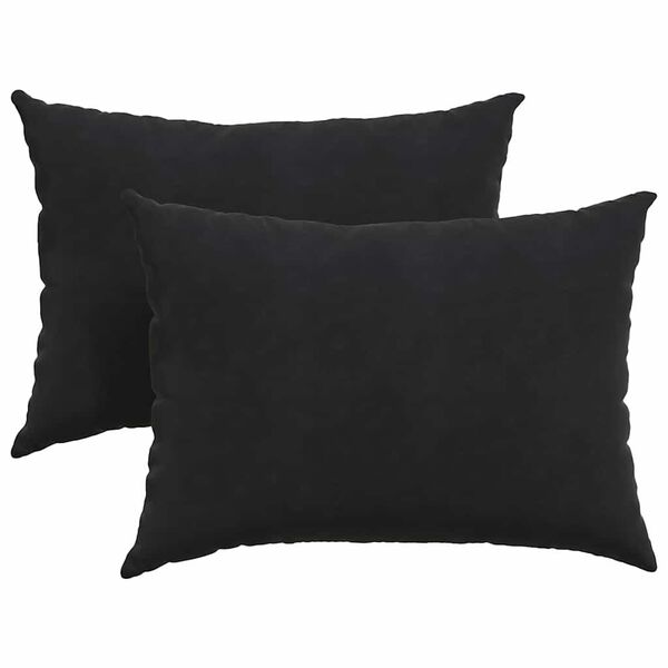 vidaXL Coussins de canap&eacute; 2 pcs Noir 70 x 50 cm