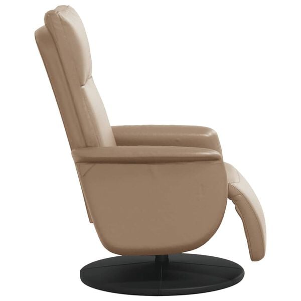 vidaXL Fauteuil inclinable avec repose-pieds cappuccino similicuir
