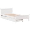 vidaXL Cadre de lit sans matelas blanc 90x190 cm bois de pin massif