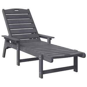 vidaXL Transat 2 pc Poly&eacute;thyl&egrave;ne Gris clair