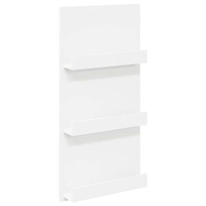 vidaXL &Eacute;tag&egrave;re &agrave; magazines Blanc 51 x 11 x 102 cm Bois d'ing&eacute;nierie