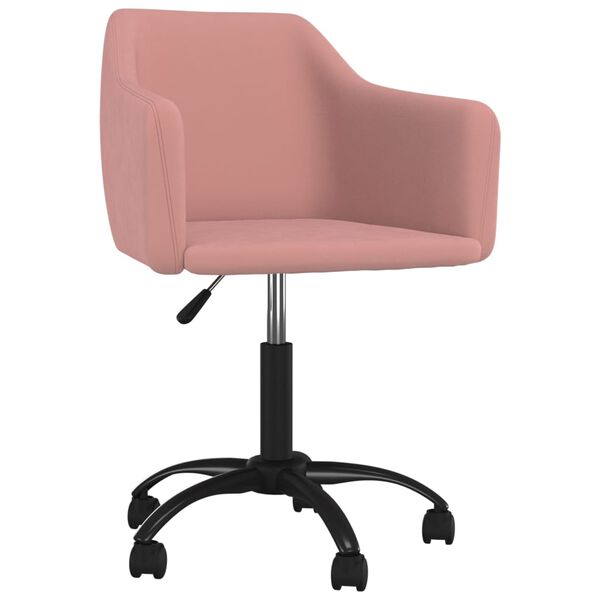 vidaXL Chaises pivotantes &agrave; manger lot de 2 Rose Velours