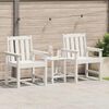 vidaXL Chaise de jardin. 2 pcs Blanc 65,5 x 59 x 88cm HDPE