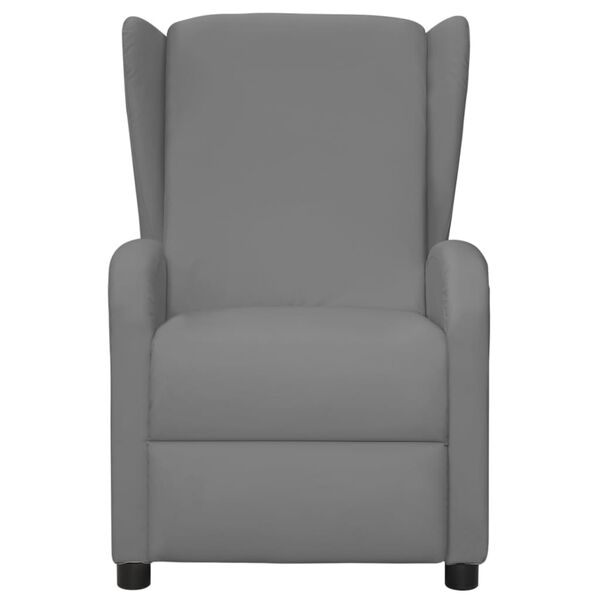 vidaXL Fauteuil inclinable Gris Similicuir