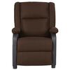 vidaXL Fauteuil de massage électrique marron foncé similicuir et tissu