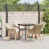 vidaXL Ensemble de salle &agrave; manger pour jardin 5 pcs Beige polyrotin