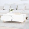 vidaXL Table basse Blanc brillant 90x50x36,5 cm Bois d'ingénierie