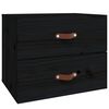 vidaXL Tables de chevet murales 2 pcs Noir 50x36x40 cm