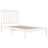 vidaXL Cadre de lit sans matelas blanc bois massif