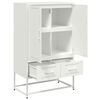vidaXL Buffet haut blanc 68x39x111,5 cm acier
