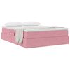 vidaXL Lit avec rangement et matelas Rose 140 x 200 cm Velours