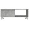 vidaXL Table basse Gris béton 90x50x36,5 cm Bois d'ingénierie