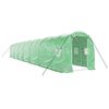 vidaXL Serre avec cadre en acier vert 28 m&sup2; 14x2x2 m