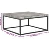 vidaXL Table basse 75x75x38 cm Aspect de b&eacute;ton