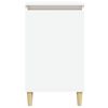 vidaXL Table de chevet blanc 40x35x70 cm bois d&rsquo;ing&eacute;nierie