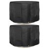 vidaXL Housses pour meubles de jardin 2 pcs 6 &oelig;illets &Oslash;125x75 cm rond