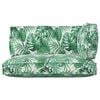 vidaXL Set de coussins de palette Floral 3 pcs Motif Feuille Verte